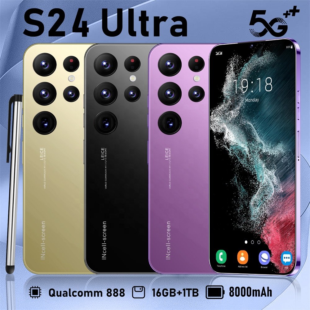 Hot Selling phones S24 ultra 5G Smartphones For s24 ultra 16GB+1TB 5G Android13 Cellphone 7.3inch Original Mobile Phone